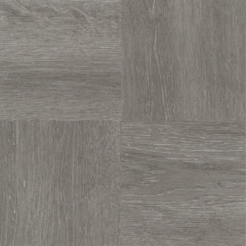 Charcoal Grey Wood Vinyl Floor Tiles 20 Pcs Self Adhesive Flooring - 12" x 12"