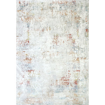 Dynamic Rugs Leda 9894 Organic and Abstract Rug, Ivory and Red, 2'0"x3'5"