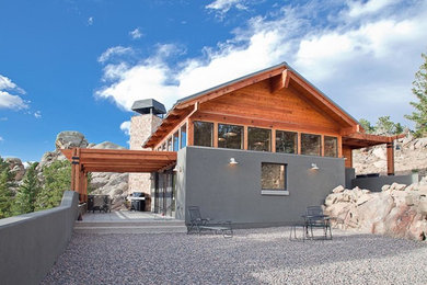 Example of a minimalist exterior home design in Other