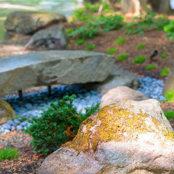 Boulders and stone bridge