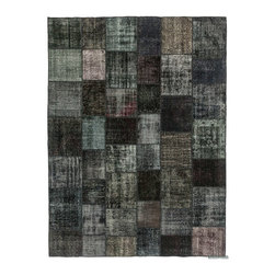 Over-dyed Turkish Patchwork Rug - Area Rugs