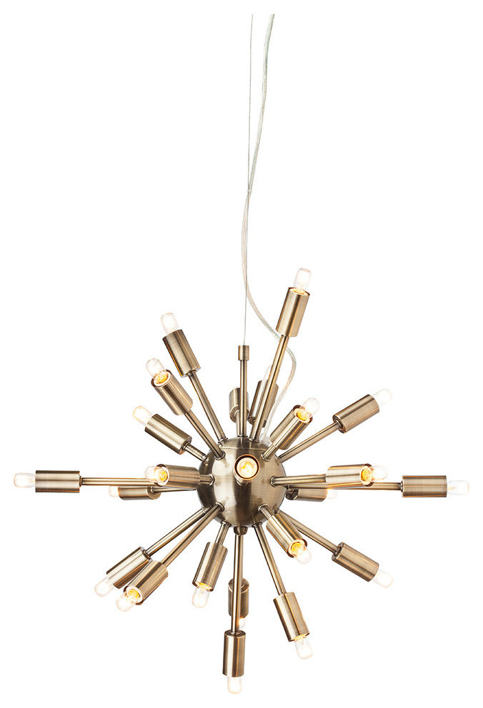 Sputnik Pendant Light in Antique Brass by Nuevo - Midcentury - Pendant ...