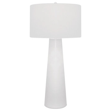 White Obelisk Table Lamp With Night Light