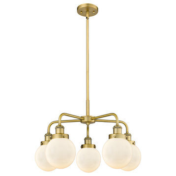 Innovations Beacon 5 24" Chandelier Brushed Brass