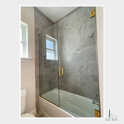 In-Line Swing Door And Side Panel - Tub - Shower Doors