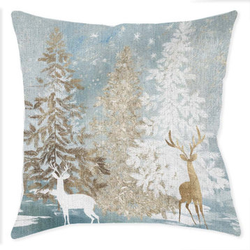 Laural Home Winter Wonderland 17" x 18" Woven Decorative Pillow