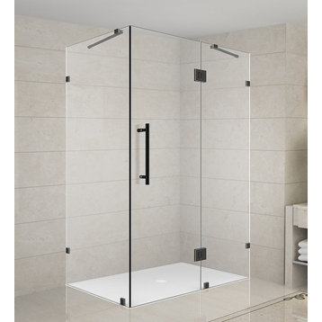 Avalux 38"x36"x72" Completely Frameless Shower Enclosure, Oil Rubbed Bronze