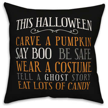 Halloween Rules 16"x16" Indoor/Outdoor Pillow