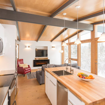 Mid-century style uplift with added practicality and comfort for these studios
