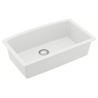 Karran Undermount Quartz 32" Single Bowl Kitchen Sink Kit, White