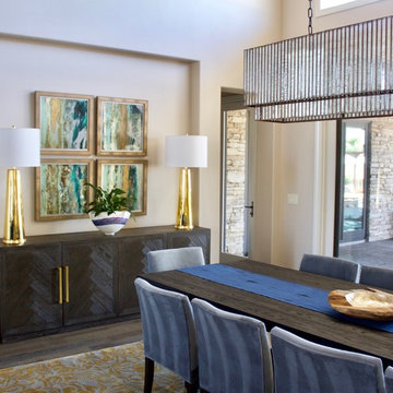 Casual Luxury Transitional Dining Room