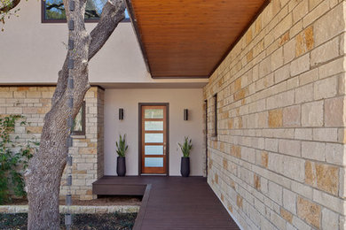 Example of a trendy exterior home design in Austin