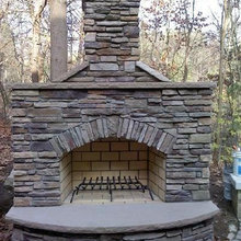 outdoor fireplace