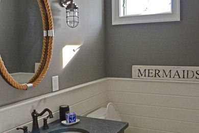 Inspiration for a coastal bathroom remodel in New York
