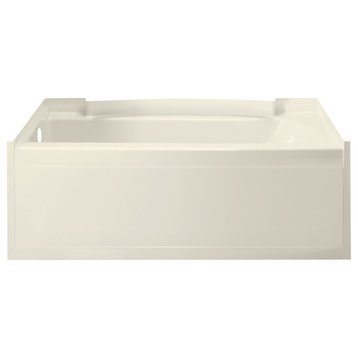 Sterling Accord 60.25"x32"x21" Vikrell Left-Hand Bath, Biscuit