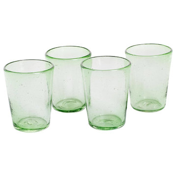 Novica Glistening Meadow Glass Juice Glasses, Set of 4
