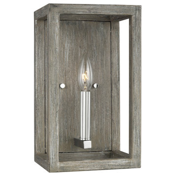 Moffet Street 1-Light Wall/Bath Sconce, Washed Pine