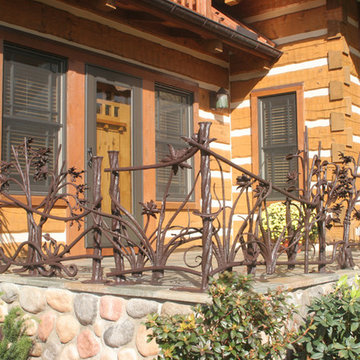 Log and timber frame home