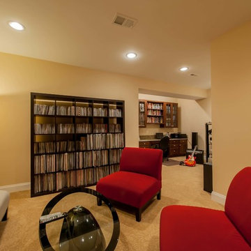 Basement Built for Entertainment in Clifton, Virginia