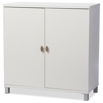 Bowery Hill Multipurpose Entryway Storage Cabinet in White