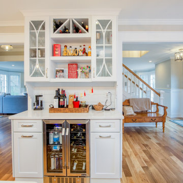 View of beverage bar shows how the other spaces open up beyond.