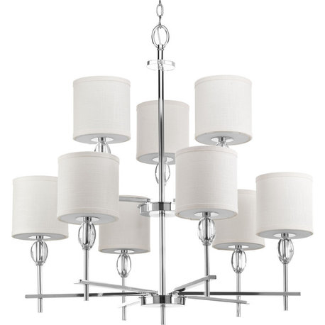 Progress Lighting 9-100W Medium Chandelier, Polished Chrome