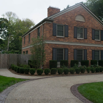 Front Yard Boxwood and Hardscape