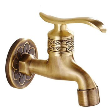 Brass Antique Faucet Mop Pool Faucet Wall Faucet Kitchen, Garden
