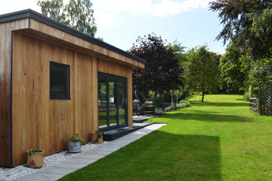Photo of a contemporary office/studio/workshop in Cheshire.