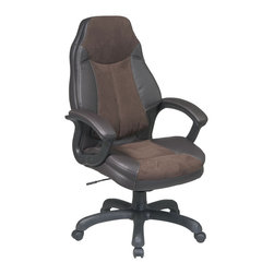 Executive Eco Leather and Micro Suede Chair - Office Chairs