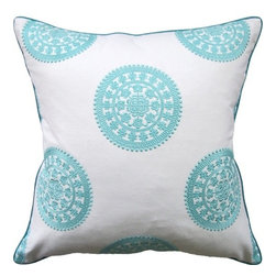 Vera Turquoise Throw Pillow - Decorative Pillows