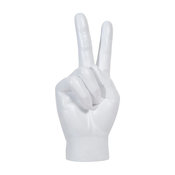 Interior Illusions Plus Peace Sign Tabletop, 8" Tall, White