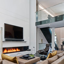 Contemporary Residence - Indoor Fireplaces