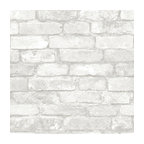 Gray and White Brick Peel and Stick Wallpaper, 4 Rolls