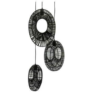 Round Cluster Pendant Lamp | By-Boo Ovo, Black