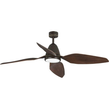 Progress Holland 60" 4 Blade Ceiling Fan With LED Oil Rbd Bronze