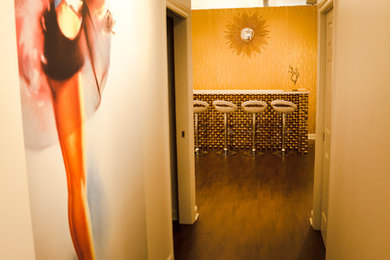 Inspiration for a modern hallway remodel in Chicago