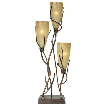 Pacific Coast Lighting El Dorado Uplight Wires Metal Table Lamp in Brown