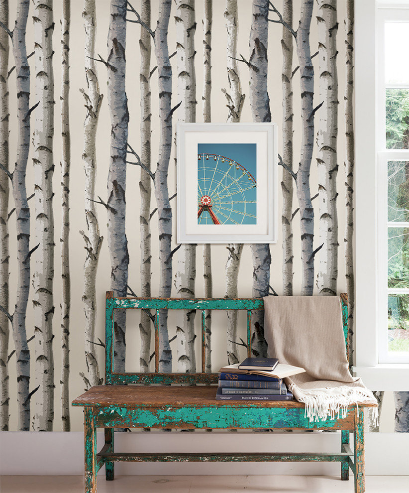 Irvin Gray Birch Tree Wallpaper, Bolt