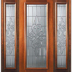 Prehung Sidelights Door 80 Wood Mahogany Courtlandt Full Lite Glass - Front Doors