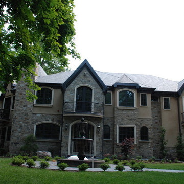 aluminum half round seamless gutters, heat cables ice melting leaf protection