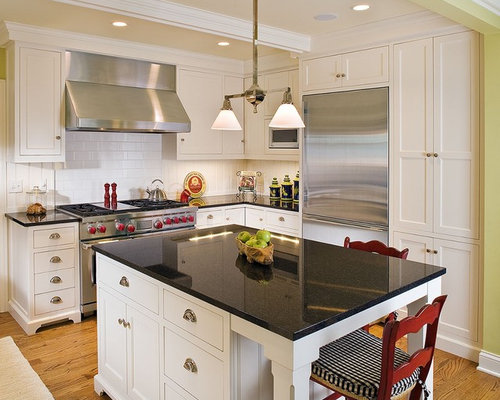 White Kitchen Black Granite Home Design Ideas, Pictures, Remodel and Decor