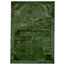 Patchwork Leather Cubed Cowhide Rug, Green Olive With Border, 200x300 cm