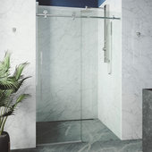 Ren Selections 60 in W x 78-3/4 in H Sliding Shower Door with Premium Satin Nickel Finish, Size: 60 inch 73SGP