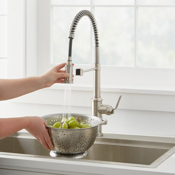 Kinzie Pre-Rinse Single Handle Spring Spout Kitchen Faucet