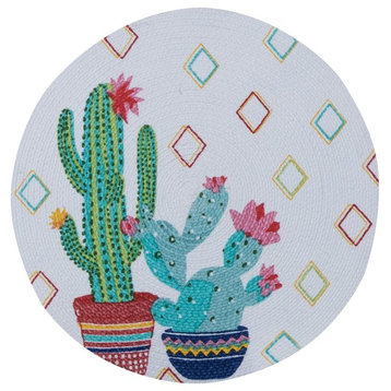 Cactus Garden Southwest Flair Braided Placemats Kitchen or Dining Room Set of 4