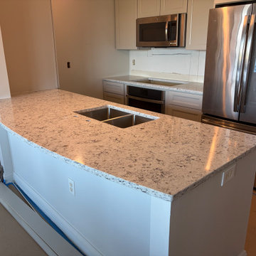 Bright Transitional Kitchen Remodel with White Shaker Cabinetry