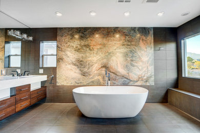 Inspiration for a transitional bathroom remodel in Las Vegas