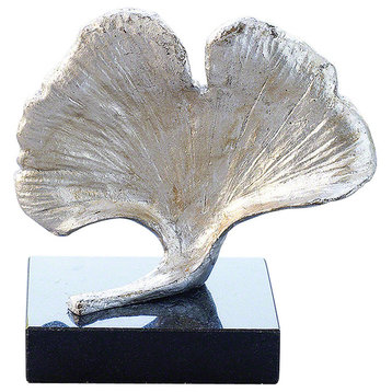 Ginkgo Leaf Objet, Silver