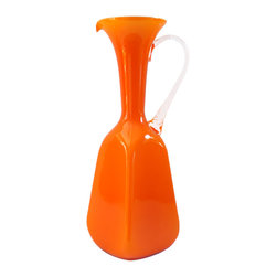 EMPOLI ORANGE SQUARE BASE PITCHER - Vases